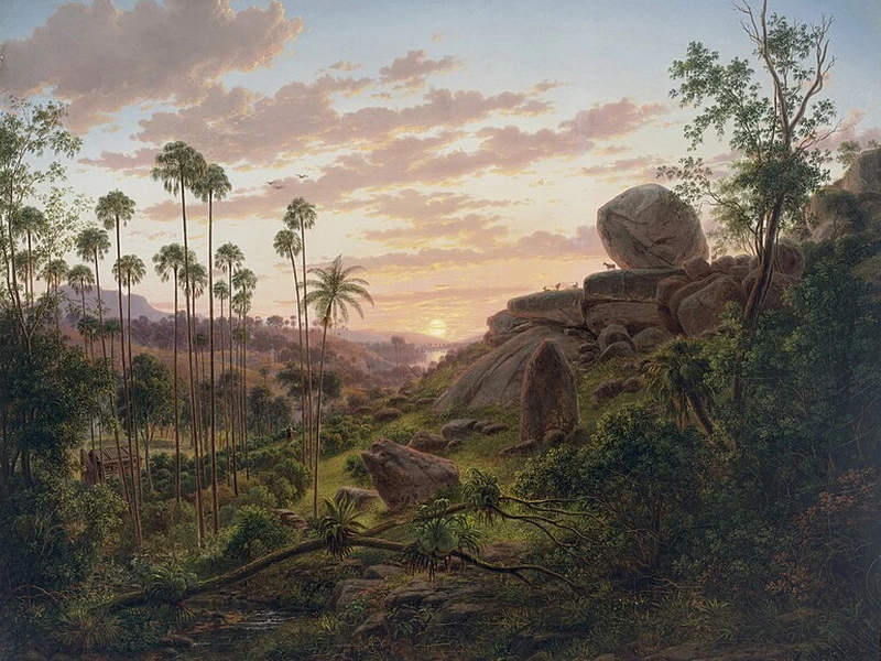 1811-Johann Joseph Eugene von Guérard - Tramonto nel Nuovo Galles del Sud, 1865 - Biblioteca di Stato del Nuovo Galles del Sud